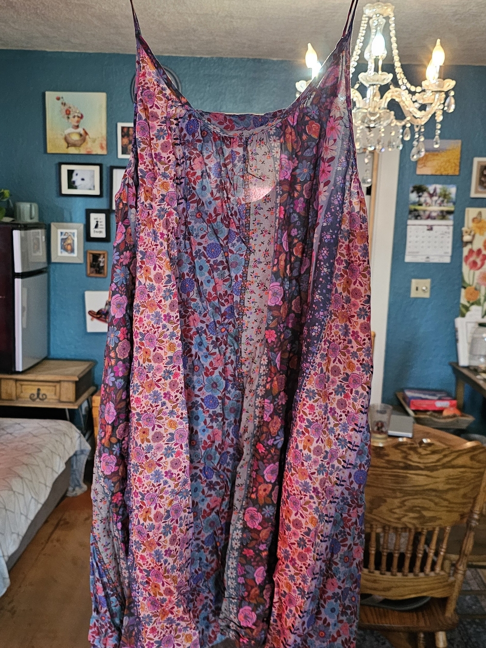 NATURAL LIFE Floral Maxi Dress in Pink and Purple